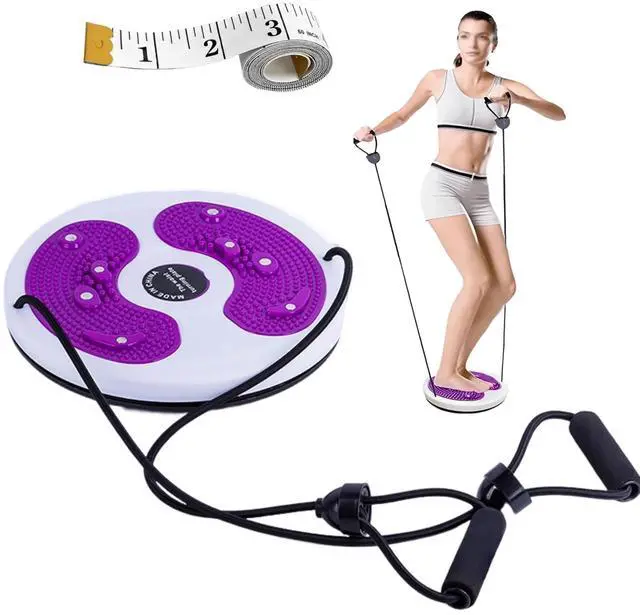 Main image of 2 PCS Ab Twist Waist Disc Board,Waist Twister Machine Exercise with Leather Tape Measure Aerobic Exercise Fitness Machine with Pull Rope for Home Office Foot Massage