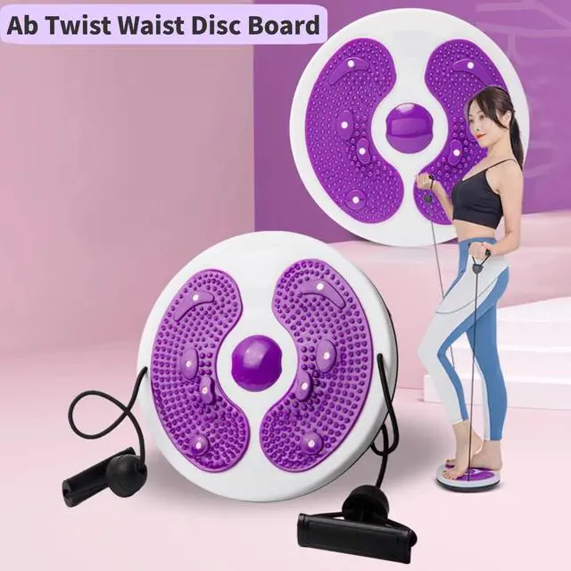 Alt view image 7 of 7 - 2 PCS Ab Twist Waist Disc Board,Waist Twister Machine Exercise with Leather Tape Measure Aerobic Exercise Fitness Machine with Pull Rope for Home Office Foot Massage
