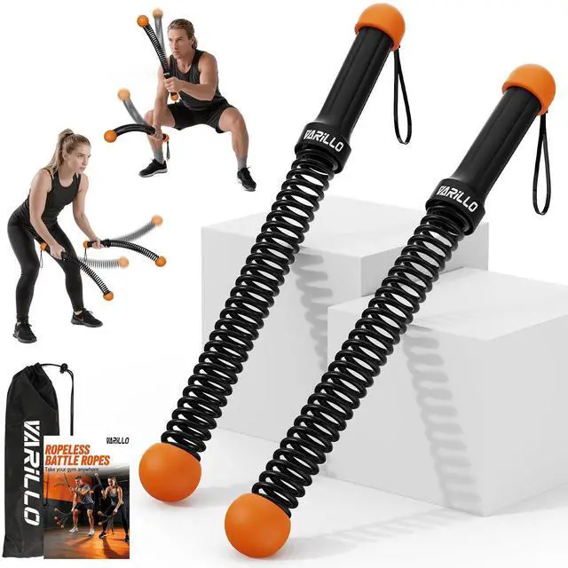 Main image of Ropeless Battle Ropes for Home Gym, Portable Cordless Weighted Battle Ropes with Storage Bag, High Calorie Burn for Men & Women, Fitness Equipment for HIIT & Low-Impact Aerobic Training