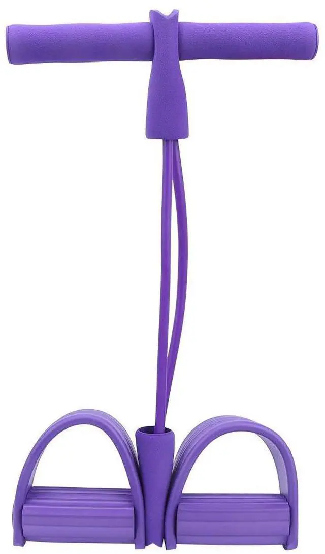 Main image of Fitness Pull Rope with 2 Tube Foot Pedal, Elastic Leg Puller For SitUp Abdominal Exercise and Training Equipment