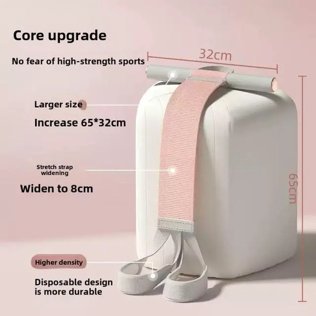 Alt view image 7 of 7 - 2025 New Yoga Pedal Resistance Fabric Band with Handles Anti-Broken Elastic Sit Up Pull Rope for Strength Training 120lb Full-Body Excercise Band Portable Unisex Resistance Exercise Bands (Pink)