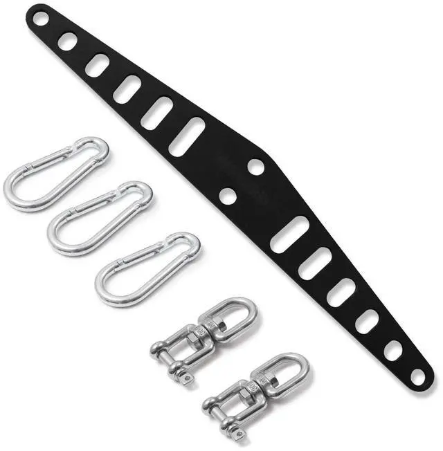 Alt view image 2 of 7 - Multi-Grip LAT Pull Down Bar for Home Gym Fitness, Spreader Plate LAT Pulldown Attachments for Pulley System Cable Machine, Double to Single Cable Attachment Exercise Handle (Black, Minimum Size)