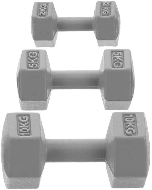 Main image of Miniature Dollhouse Dumbbells Set 3 Pcs Tiny Gym Dumbbell Accessories 0.74 Inch Realistic Mini Fitness Props for Dollhouse Decor and Role Playing