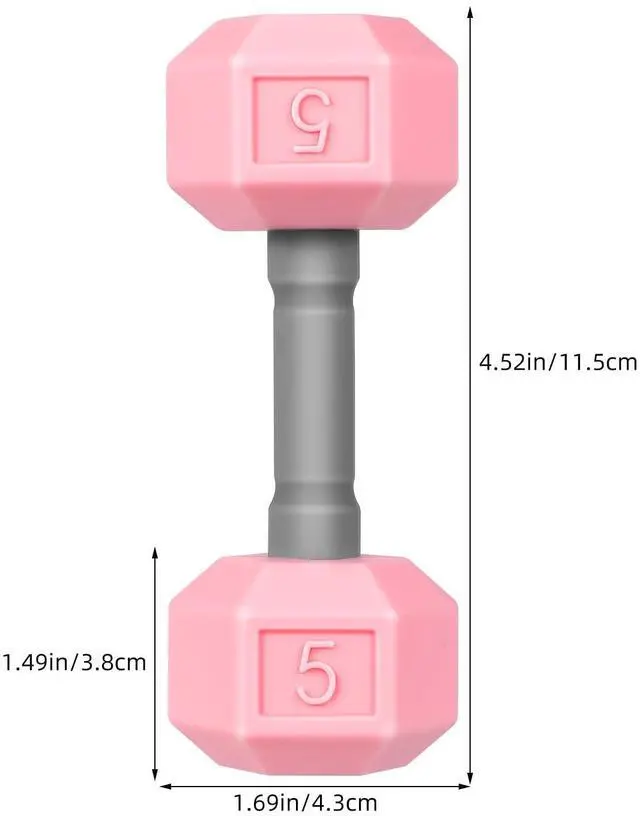 Alt view image 4 of 7 - Kids Mini Dumbbells Set 2pcs Silicone Toddler Weights Toy, Small Hand Weight Workout Equipment for Children Exercise, Home Gym Fitness Toy for Kids & Toddlers Kindergarten Sport (Pink)