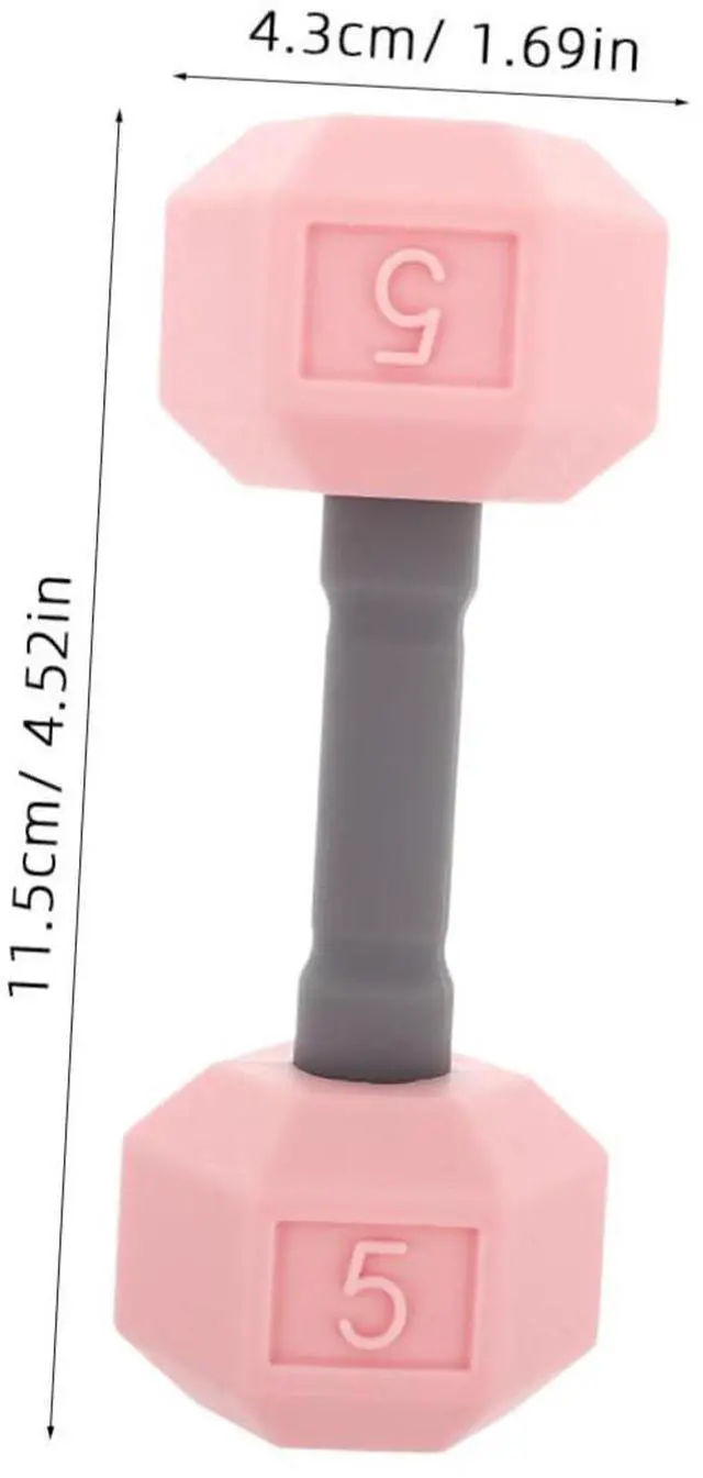 Alt view image 2 of 7 - Mini Dumbbells for Kids 2pcs Silicone Hand Weights, 0.4lb Pink Toddler Exercise Toys, Home Gym Equipment, 4.52 * 1.69 * 1.49inch, for Children, Kindergarten Sports