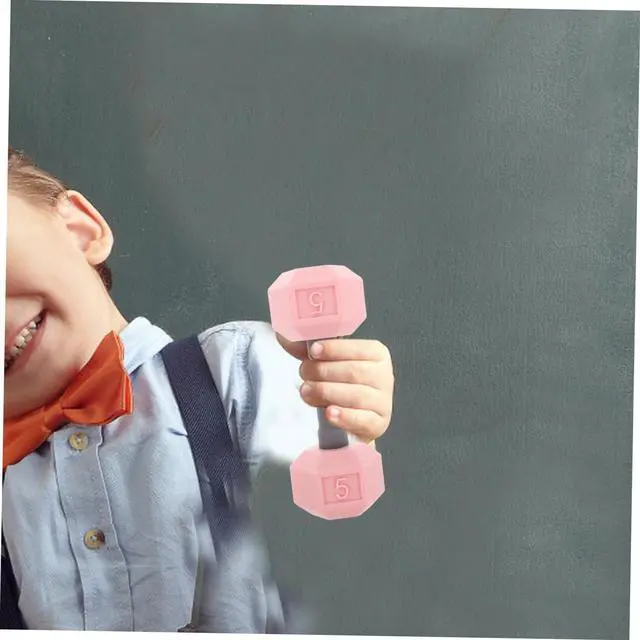 Alt view image 5 of 7 - Mini Dumbbells for Kids 2pcs Silicone Hand Weights, 0.4lb Pink Toddler Exercise Toys, Home Gym Equipment, 4.52 * 1.69 * 1.49inch, for Children, Kindergarten Sports