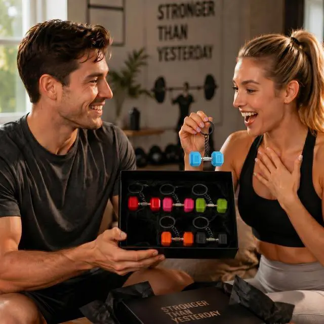 Alt view image 5 of 7 - 6 Pcs Mini Dumbbell Keychain Gym Keychain Cool Gifts for Gym Rats Colorful Backpack Charm for Women Men Bag Purse Accessories Workout Fitness Enthusiast Lovers Birthday Gifts