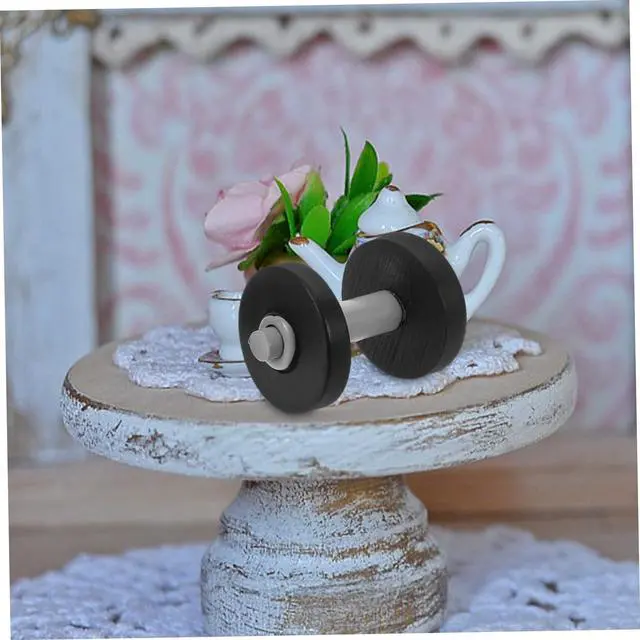 Alt view image 5 of 7 - 2pcs Miniature Dumbbell Model for Dollhouse Micro Landscape Realistic Detailed Mini Workout Equipment Tiny Fitness Props for Miniature Decoration and Display