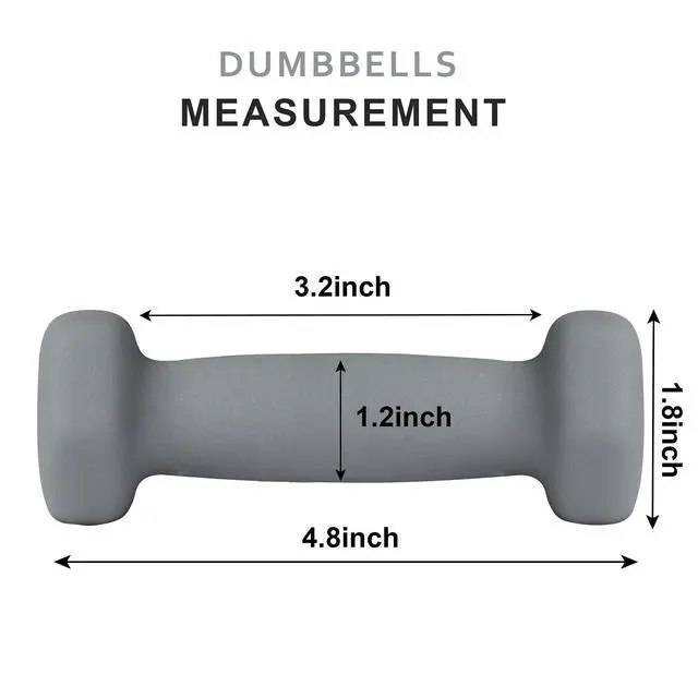 Alt view image 2 of 7 - Home Gym Equipment Workouts Strength Training Weight Loss Pilates Weights Yoga Sets Free Weights for Women, Men, Seniors and Youth, 1LB Gray, Pair