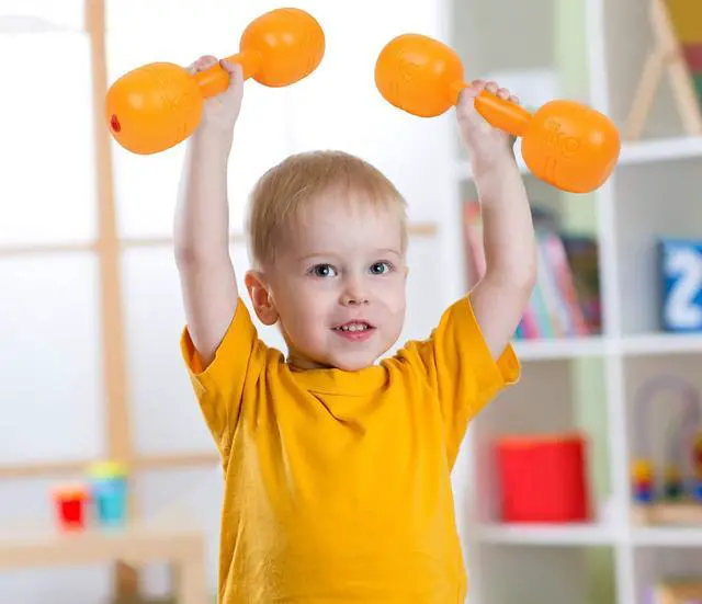Alt view image 2 of 5 - Kids Plastic Weight Set Dumbbells Set for toddlers | Barbell Fitness Exercise Equipment for Home Gym Workout (Set of 6 pcs)