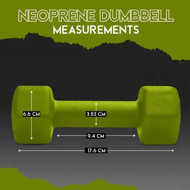 Alt view image 3 of 7 - 4LB Neoprene Workout Dumbbells Set of 2 - Non Slip, Anti Roll Exercise & Fitness Dumbbells - Hex Shaped Hand weights for Men & Women - Ideal for Home and Gyms training