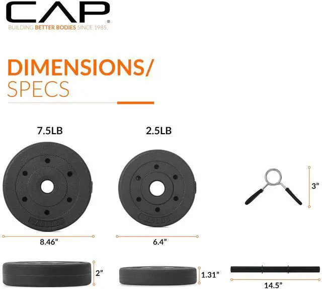 Alt view image 4 of 7 - 40-Pound Adjustable Cement Dumbbell Set Versatile Weights for Home Gym Excellence