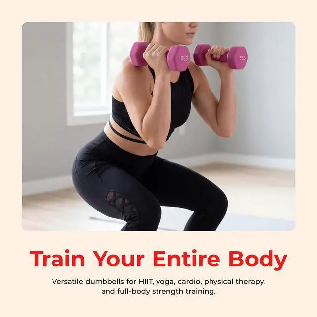 Alt view image 5 of 7 - Neoprene Dumbbell - 5 Lbs - Pair
