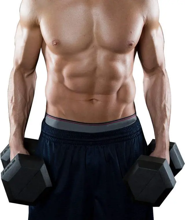 Alt view image 6 of 7 - Hex Dumbbells Rubber Coated Cast Iron Hex Black Dumbbell Free Weights for Exercises / 2.5LB Pound