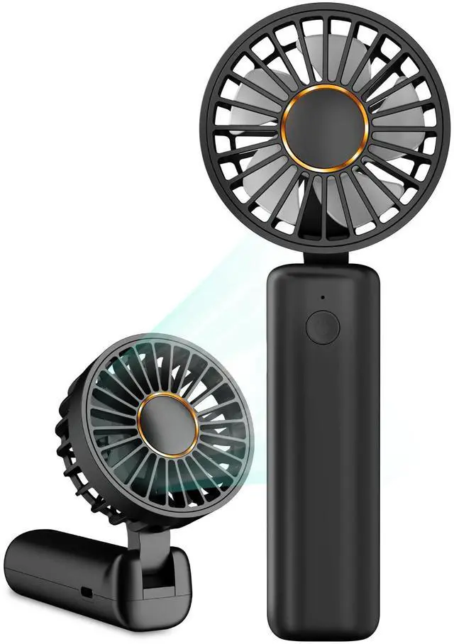 Main image of Portable Handheld Fan, Mini Desk Fan Foldable 2000mAh, 180° Ratotion, 3 Speeds, Ultra Quite, Up to 8H Long Use Time, Small Personal Cooling Fans Makeup Lash Fan for Women Girls