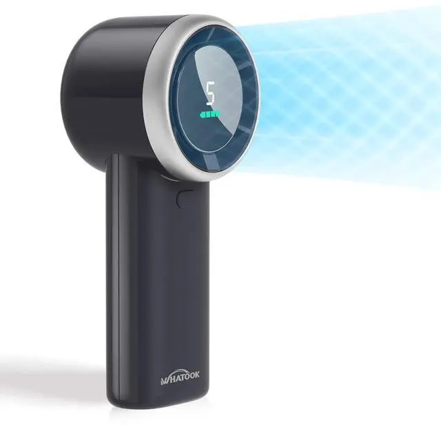 Main image of Portable Handheld Mini Fan: High Speed Cooling Fan, 10 Hours Battery Life, USB Rechargeable, Small Essentials for Women, Beach Travel, Vacation (Black)
