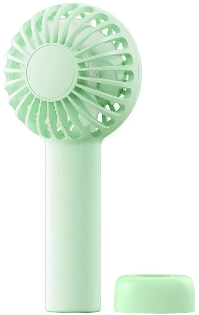 Main image of Mini Portable Fan - Rechargeable Handheld Fan, 3 Speeds Personal Small Hand Gifts for Travel Essentials, Lash, Makeup, Eyelash, Kids, Girls, Women - USB, Cute Design Green