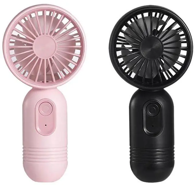 Main image of 2 Pack Mini Handheld Fans, USB Rechargeable Personal Fans with 3 Speeds, Small Portable Purse Fans, Battery Operated Eyelash Fan for Desk, Commuting, Travel, Make up