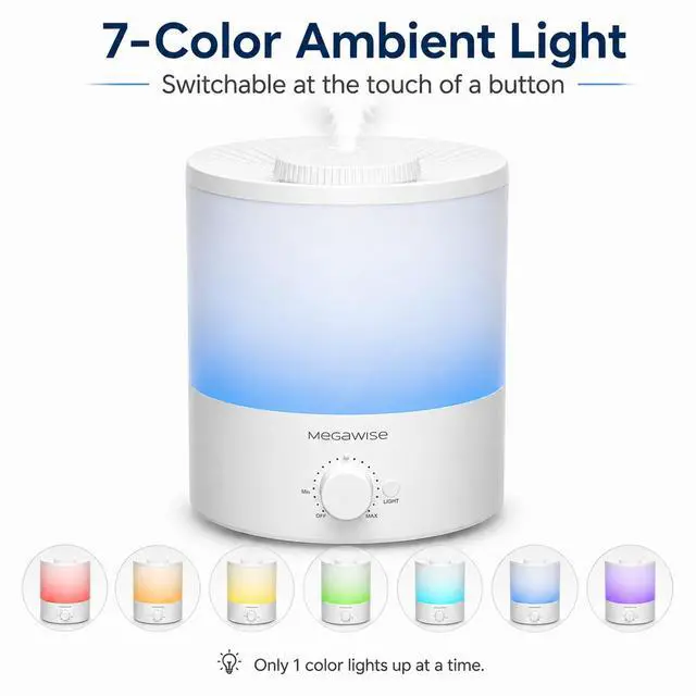 Alt view image 6 of 6 - Ultrasonic Cool Mist Humidifier SK7620 - 1.5L Capacity, Whisper-Quiet Operation, Adjustable Mist Output, Auto Shut-Off - Ideal for Home, Office, Baby Room, and Bedroom