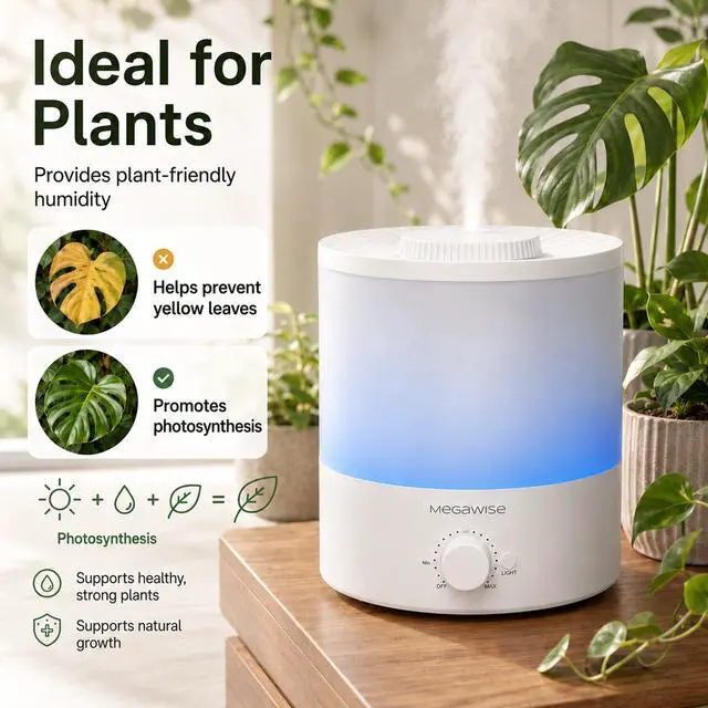 Alt view image 5 of 6 - Ultrasonic Cool Mist Humidifier SK7620 - 1.5L Capacity, Whisper-Quiet Operation, Adjustable Mist Output, Auto Shut-Off - Ideal for Home, Office, Baby Room, and Bedroom