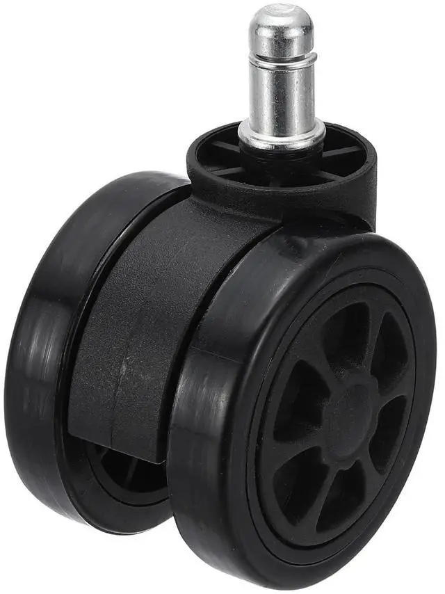 Main image of 3 Inch Office Chair Wheel Replacement, Desk Chair Wheels with 7/16" x 7/8" Quite Rolling Caster Wheels 154 Lbs Per Wheel for Wood Floors Carpet, Black