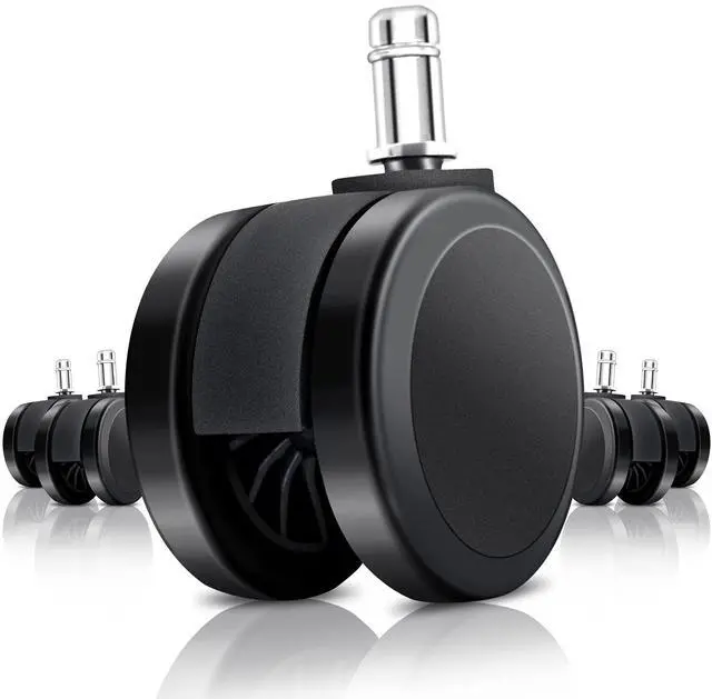 Main image of Replacement Office Chair Wheels, Caster Desk Chair Wheels, Rolling Wheels for Office Chair, Chair Rollers Casters, Chair Casters for Hardwood Floors, 5 Set Chair Casters Safe for All Floors.