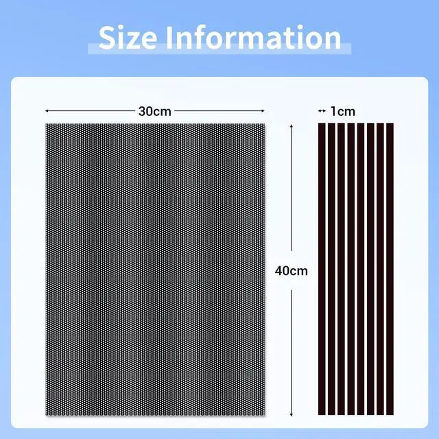 Alt view image 2 of 7 - PC Dust Filter 400x300mm, 2Pack DIY PC Case Dust Mesh Filter PVC Dustproof Filter Cover Cooler Fan Grills with Magnetic Strip for Computer PC Case Speaker(PVC, 400 * 300mm, 2pcs, Black)