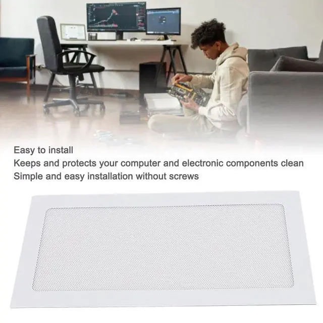 Alt view image 3 of 7 - 120x240mm PC Case Dust Filter, 2 Pack Magnetic Dust Mesh Cover Computer Cooler Fan Ventilation Net with Right Angle Frame, for PC Chassis Power Supply