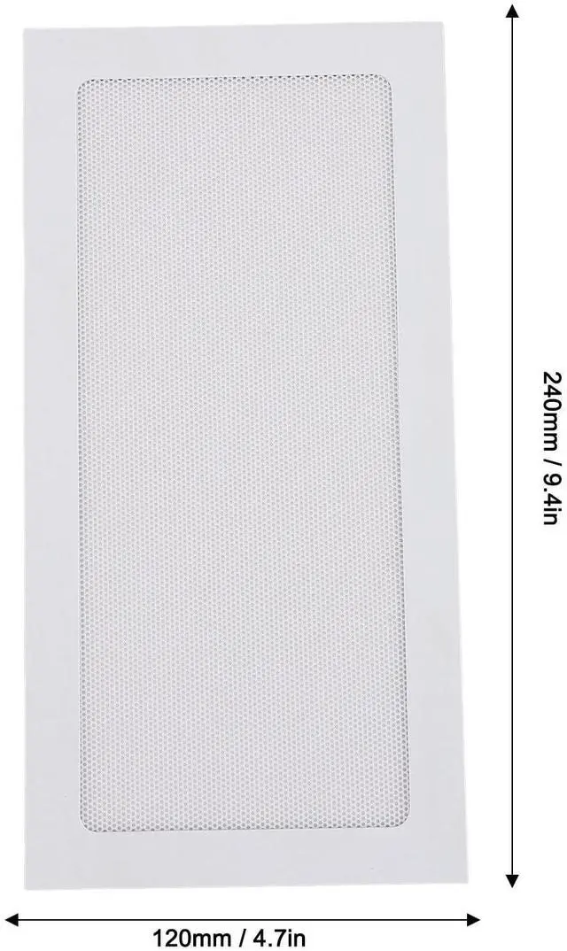 Alt view image 6 of 7 - 120x240mm PC Case Dust Filter, 2 Pack Magnetic Dust Mesh Cover Computer Cooler Fan Ventilation Net with Right Angle Frame, for PC Chassis Power Supply