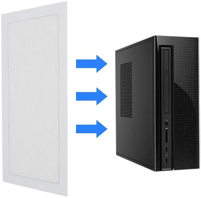 Alt view image 7 of 7 - 140x280mm PC Case Dust Mesh Filter, 2Pack PVC Mesh Filter Cover Magnet Suction Mounting Computer Case Fan Dust Filter for Power Supply Fan Vent (White)