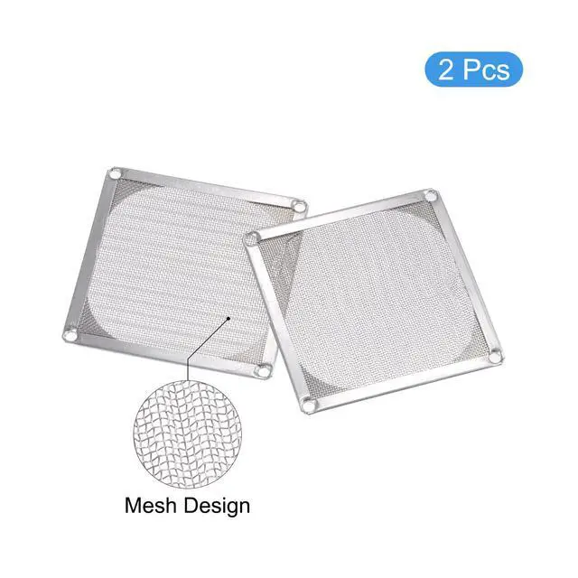 Alt view image 3 of 5 - 80mm Computer Fan Filter Grills Stainless Steel Mesh Dustproof Case Cover for Computers, Pack of 2