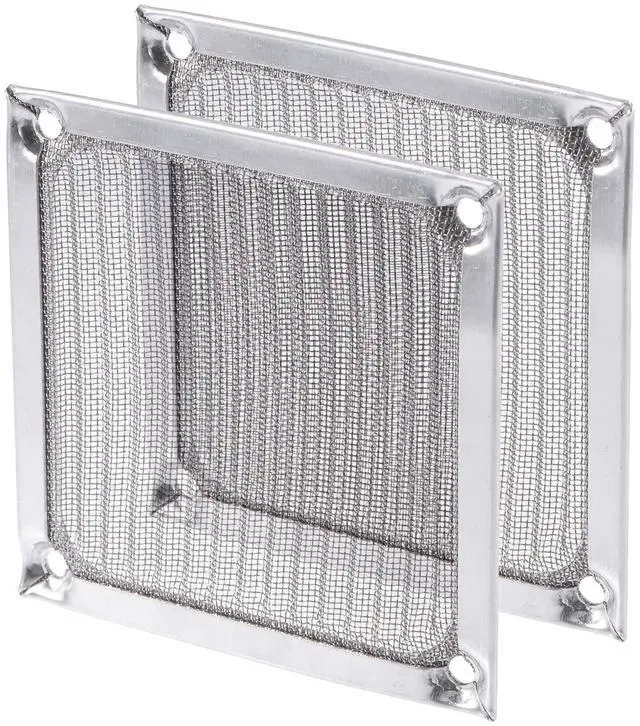 Main image of 80mm Computer Fan Filter Grills Stainless Steel Mesh Dustproof Case Cover for Computers, Pack of 2
