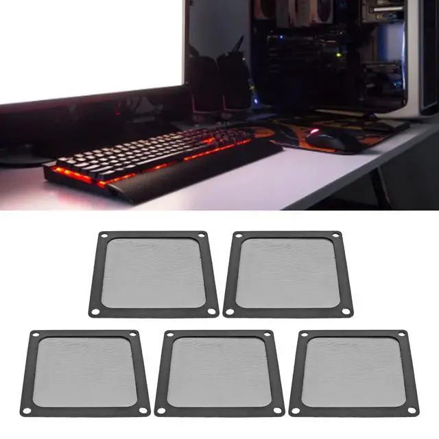Alt view image 5 of 7 - 80mm x 80mm Computer Case Fan Dust Filter, PC Cooler Fan Dust Filter Cover Grills with Magnetic Frame, (5 Pcs)