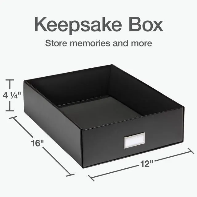 Alt view image 2 of 7 - Keepsake Box, Protective Storage Box, Home and Office Organizer, Photo Storage Box, Souvenir Organizer, Large, 16" x 12" x 4 1/4" (41787)