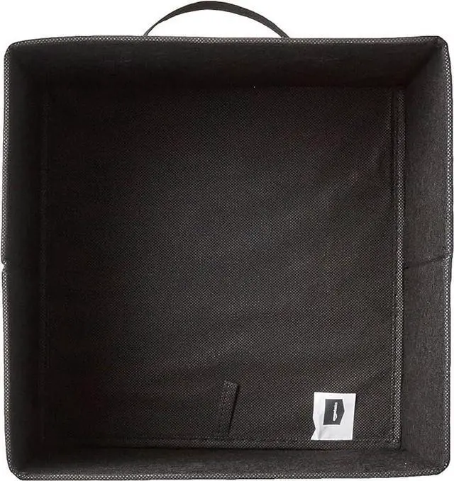 Alt view image 3 of 4 - Collapsible Fabric Storage Bins Organizer with Handles, Sturdy, Foldable, 10.5" x 10.5" x 11", Black, 6-Pack