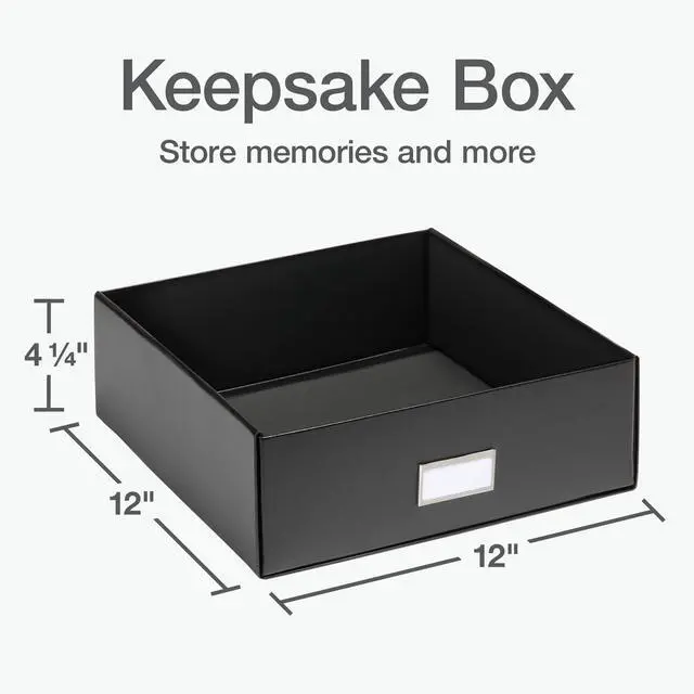 Alt view image 2 of 7 - Keepsake Box, Protective Storage Box, Home and Office Organizer, Photo Storage Box, Souvenir Organizer, Medium, 12" x 12" x 4 1/4" (41788)