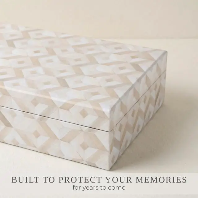 Alt view image 7 of 7 - Decorative Storage Boxes with Lids - Set of 2 Organizer Bins for Bookshelf