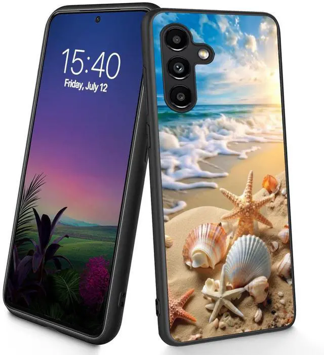 Main image of Designed for Galaxy A37 5G Case,Slim Soft TPU Silicone Shockproof Anti Slip Protective Case for Samsung Galaxy A37 5G 2026 6.7 inch - Beach Shell Starfish