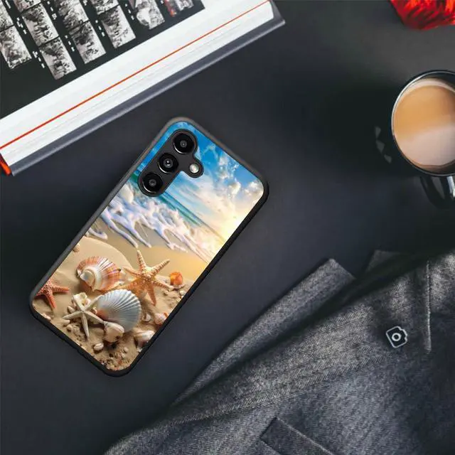 Alt view image 3 of 6 - Designed for Galaxy A37 5G Case,Slim Soft TPU Silicone Shockproof Anti Slip Protective Case for Samsung Galaxy A37 5G 2026 6.7 inch - Beach Shell Starfish