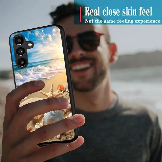 Alt view image 5 of 6 - Designed for Galaxy A37 5G Case,Slim Soft TPU Silicone Shockproof Anti Slip Protective Case for Samsung Galaxy A37 5G 2026 6.7 inch - Beach Shell Starfish
