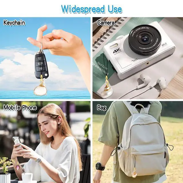 Alt view image 5 of 7 - 5Pcs Shell Phone Charms Cute Beach Cellphone Charm for Case Y2K Kawaii Car Charms Kit Strap Charm for iPhone Keychain Pendants Aesthetic Phone Accessories for Bag Airpods Camera