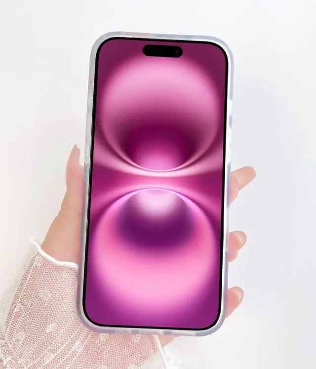 Alt view image 4 of 7 - Compatible for iPhone 17 Case 6.3 Inch, Sparkly Translucent Seashell Flower for Women Girls, Soft Modern Fantasy Floral Pattern Print Shockproof Phone Cover, Light Pink & Yellow