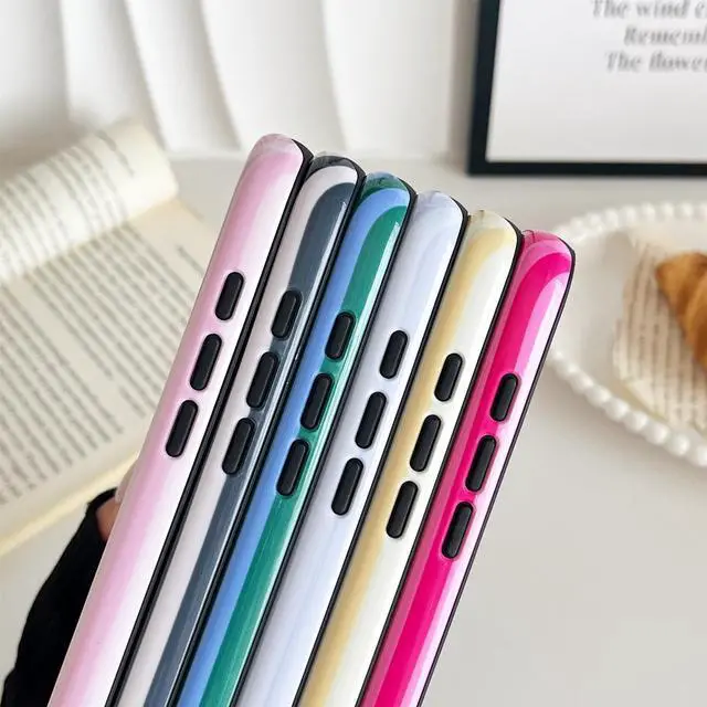 Alt view image 6 of 7 - Compatible with iPhone 16 Case, Cute Fashion Aesthetic Striped Pattern Cover for Women, Shockproof Soft TPU and Hard PC Protective Phone Case for iPhone 16 6.1"- Pink