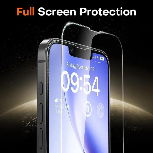 Alt view image 4 of 7 - for iPhone 17e Screen Protector 6.1 inch 9H Hardness Military Grade Shatterproof 17 e HD Tempered Glass Easy Installation Case Friendly 2 Pack