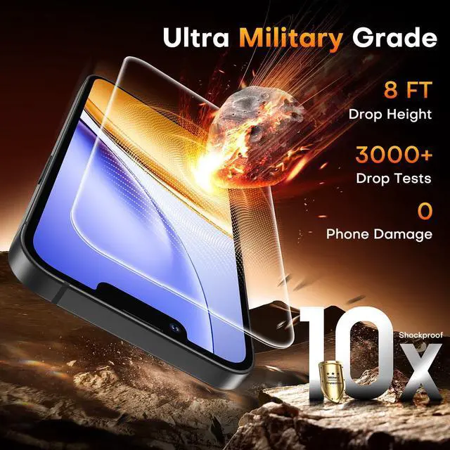Alt view image 7 of 7 - for iPhone 17e Screen Protector 6.1 inch 9H Hardness Military Grade Shatterproof 17 e HD Tempered Glass Easy Installation Case Friendly 2 Pack