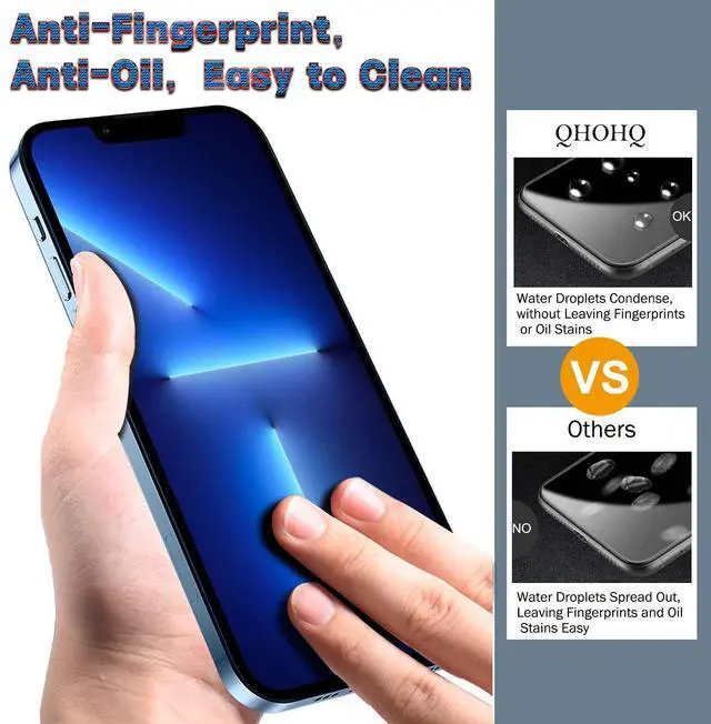 Alt view image 3 of 7 - 3 Pack Screen Protector for iPhone 13 Pro Max 6.7" with 3 Pack Tempered Glass Camera Lens Protector, Ultra HD, 9H Hardness, Scratch Resistant, Easy Install - Case Friendly