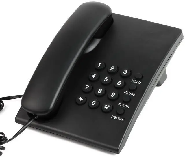 Main image of Telephone Landline Phone, Simple Business Office Phone, Corded Landline Phones for Home/Office/Hotel, Black House Phones Use for Wall or Desk with Adjustable Ringer Volume
