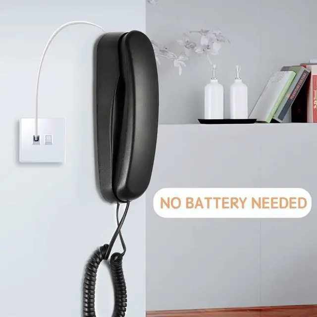 Alt view image 3 of 7 - Corded Phone for Home, Durable landline Phone with Large Buttons for Seniors, Versatile Mini Phone for The Home, Office, and More (Black)