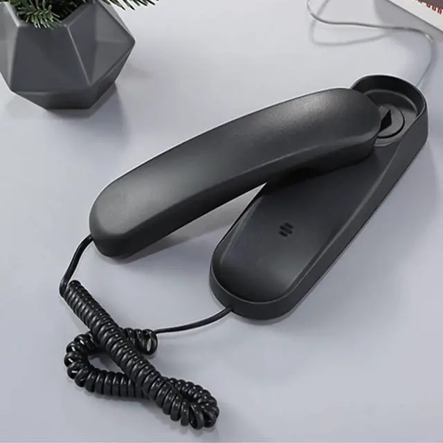 Alt view image 6 of 7 - Corded Phone for Home, Durable landline Phone with Large Buttons for Seniors, Versatile Mini Phone for The Home, Office, and More (Black)