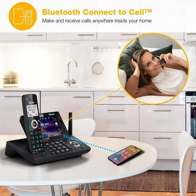 Alt view image 5 of 7 - DLP70090 Expansion Cordless Handset ONLY Compatible ONLY with DLP73290, DLP73390, DLP73490, DLP73590 Base Systems Long Range DECT 6.0, Bluetooth Connect to Cell, Intercom, Speakerphone